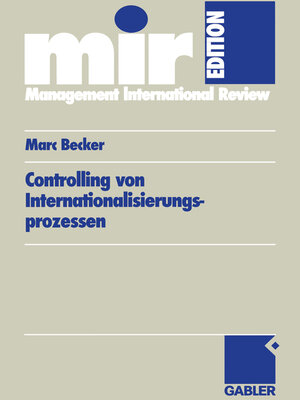 cover image of Controlling von Internationalisierungs-prozessen